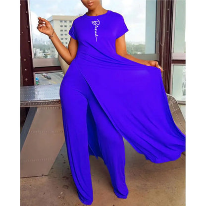 Conjunto informal de dos piezas de pantalón de manga corta