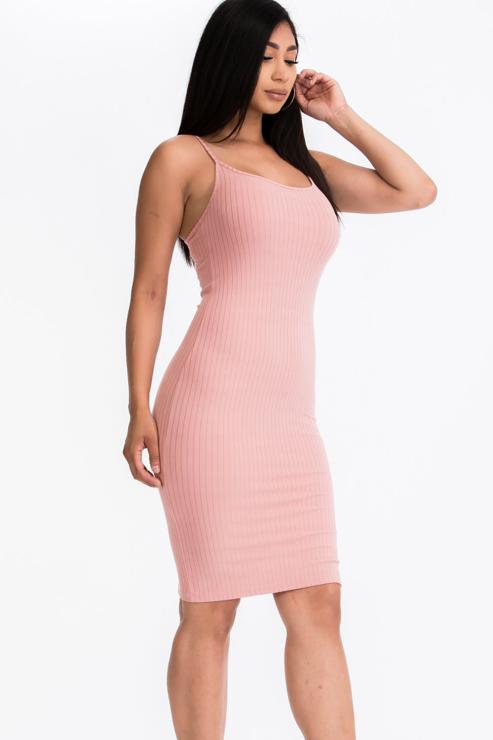 Ribbed Cami Soft Bodycon Dress (CAPELLA)