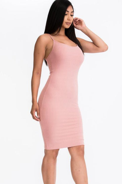 Ribbed Cami Soft Bodycon Dress (CAPELLA)