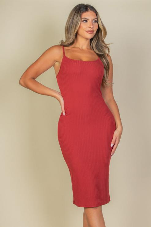 Ribbed Cami Soft Bodycon Dress (CAPELLA)