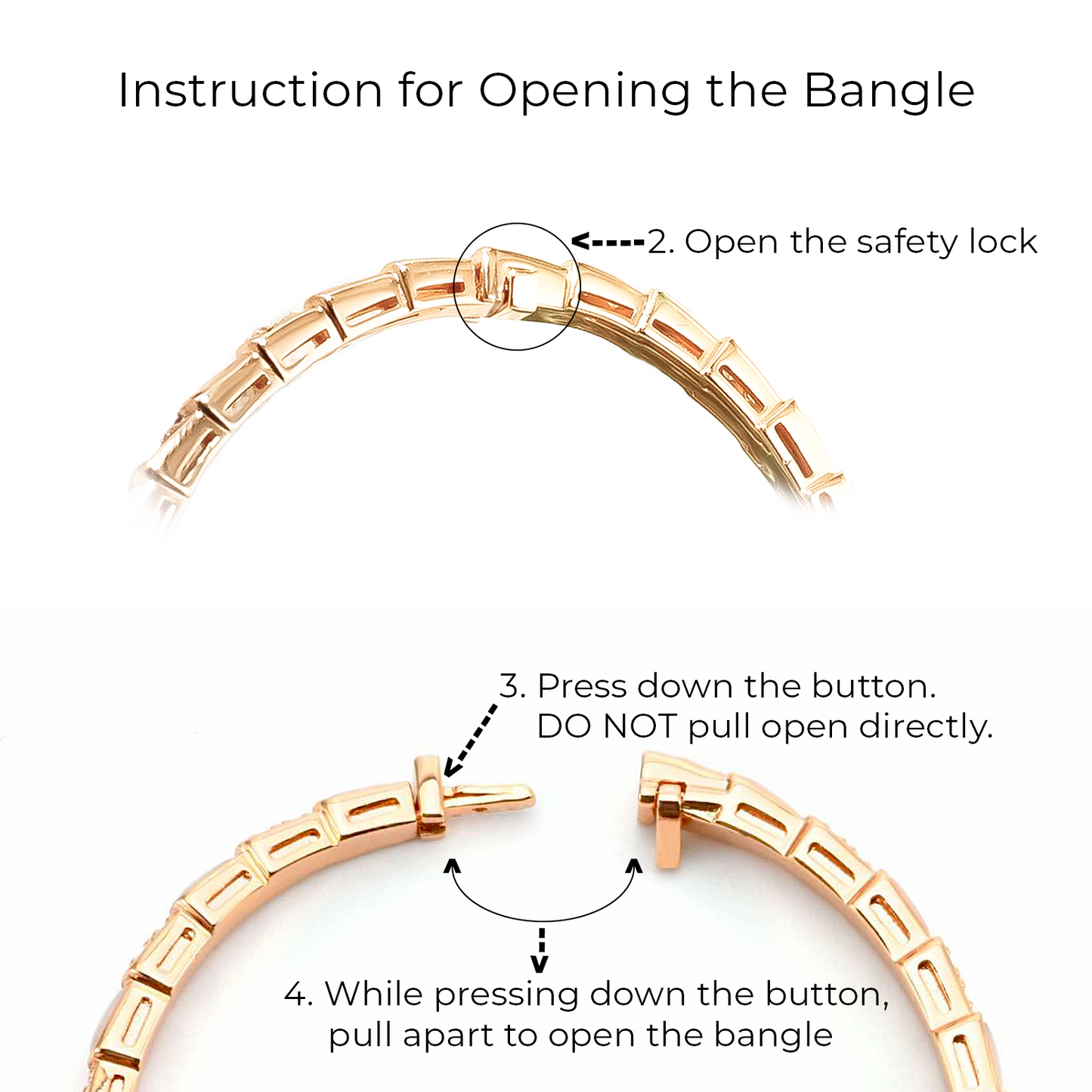 BG881RG B.Tiff Pulsera Désir de oro rosa