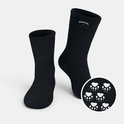 Polar Feet SUPER STRETCHY Fleece Socks - Black