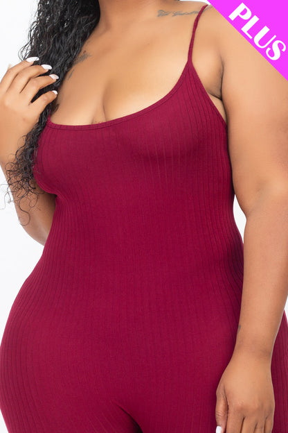 Plus Ribbed Bodycon Romper (CAPELLA)
