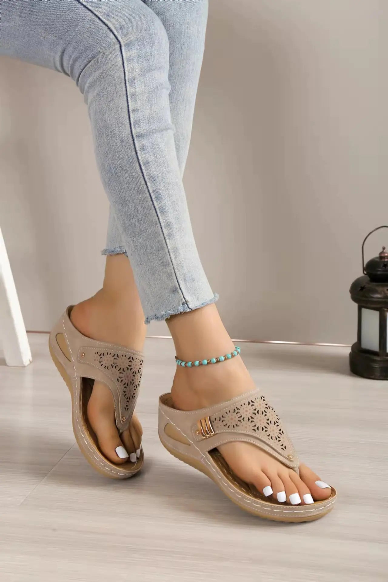 Women's Platform Roman Wedge Sandals