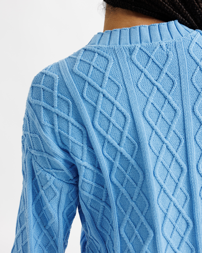 絞花針織圓領衫