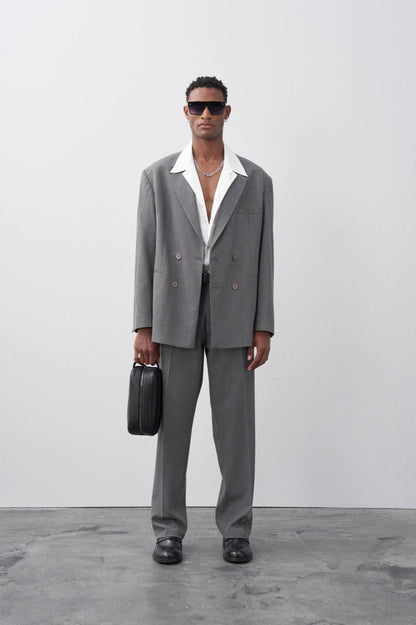 Classic Double Breasted Blazer Suit