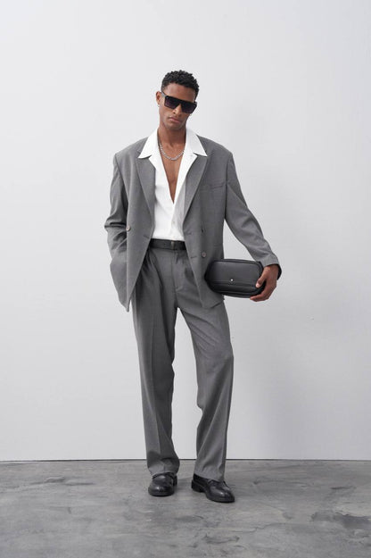 Classic Double Breasted Blazer Suit