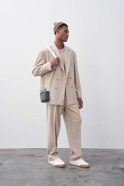 Classic Double Breasted Blazer Suit