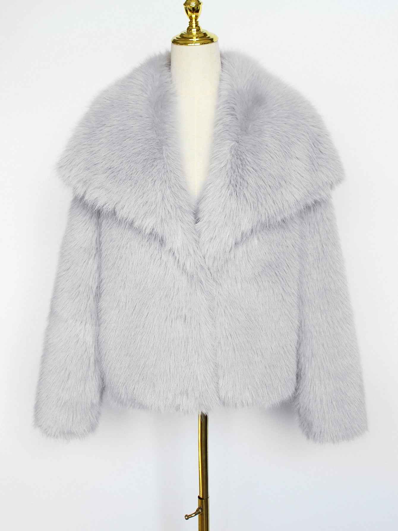 Imitation fur coat top women's short woolen coat made of synthetic fur