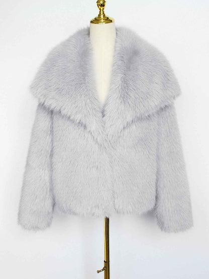 Imitation fur coat top women's short woolen coat made of synthetic fur