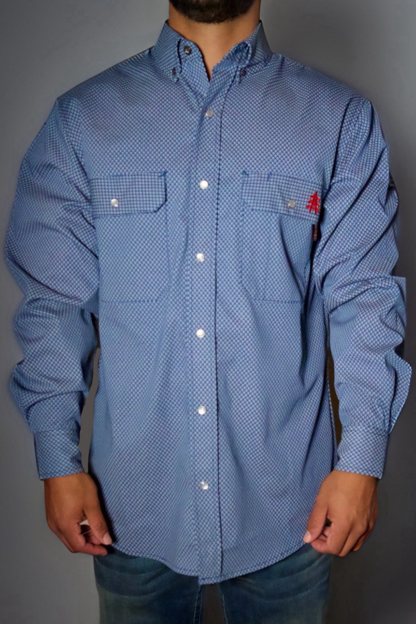 FR Pearl Snap Work Shirt - Conqueror Navy