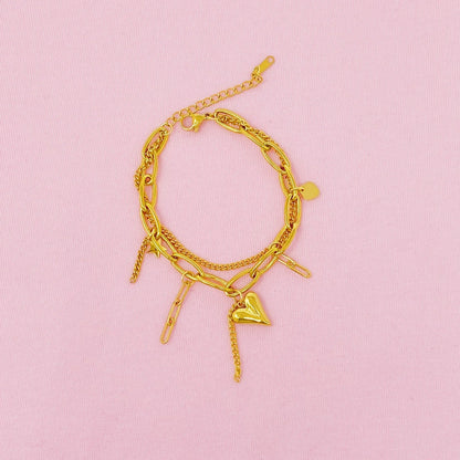 Pulsera con dijes de doble diversión