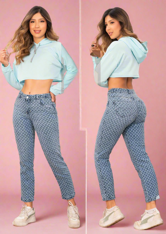 W332 Jeans colombianos 100% auténticos (tiro medio, rígidos, pierna recta)