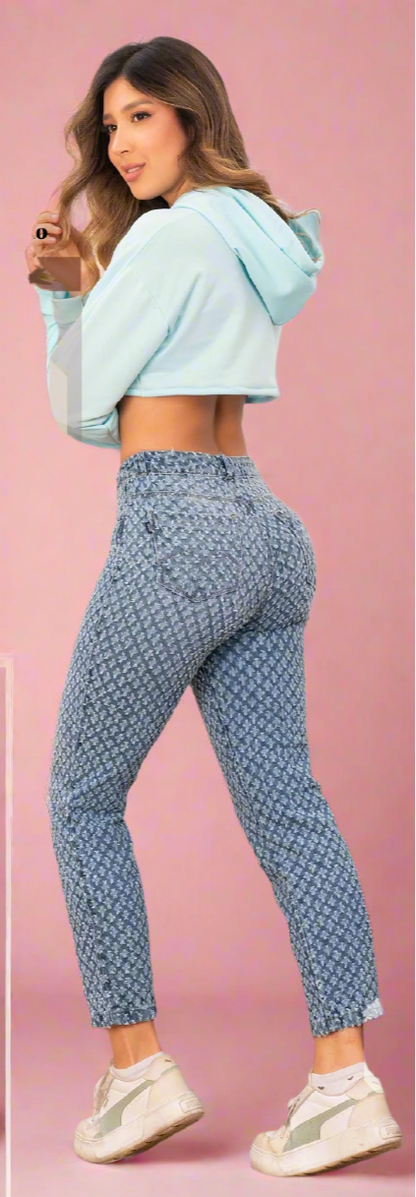 W332 Jeans colombianos 100% auténticos (tiro medio, rígidos, pierna recta)