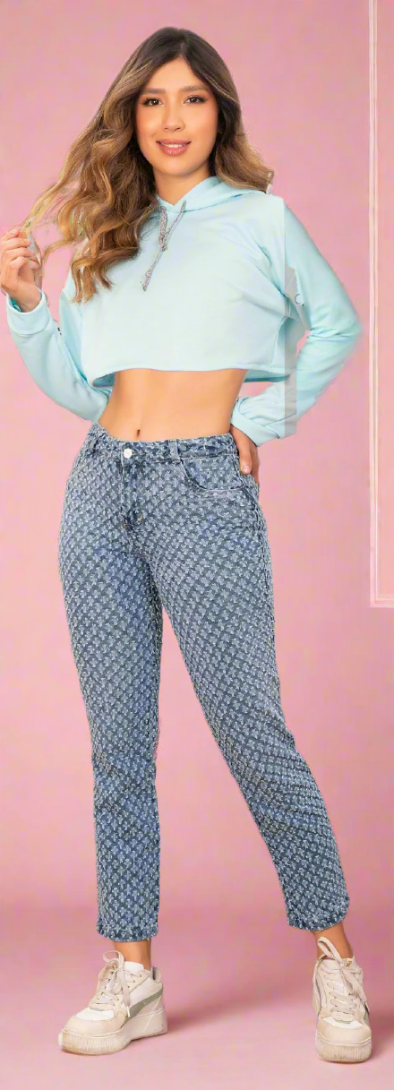 W332 Jeans colombianos 100% auténticos (tiro medio, rígidos, pierna recta)