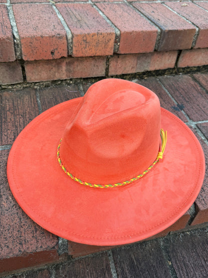 Vegan Suede Classic Wide Brim-Style Hat – Unisex ,Adjustable & Stylish Suitable for Pyrography, Laser Engraving