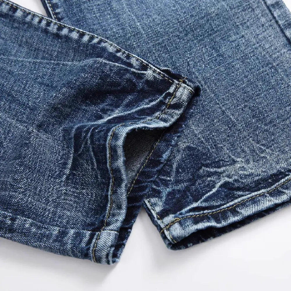 男士時尚破洞緊身牛仔褲