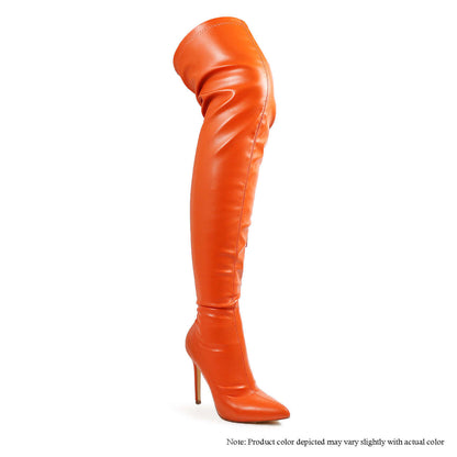 Gisele - Orange PU {Order 1/2 Size Larger}