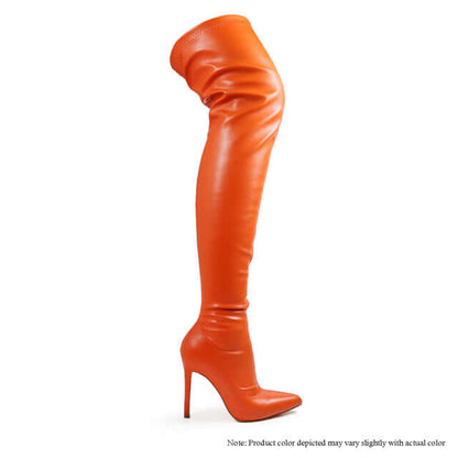 Gisele - Orange PU {Order 1/2 Size Larger}