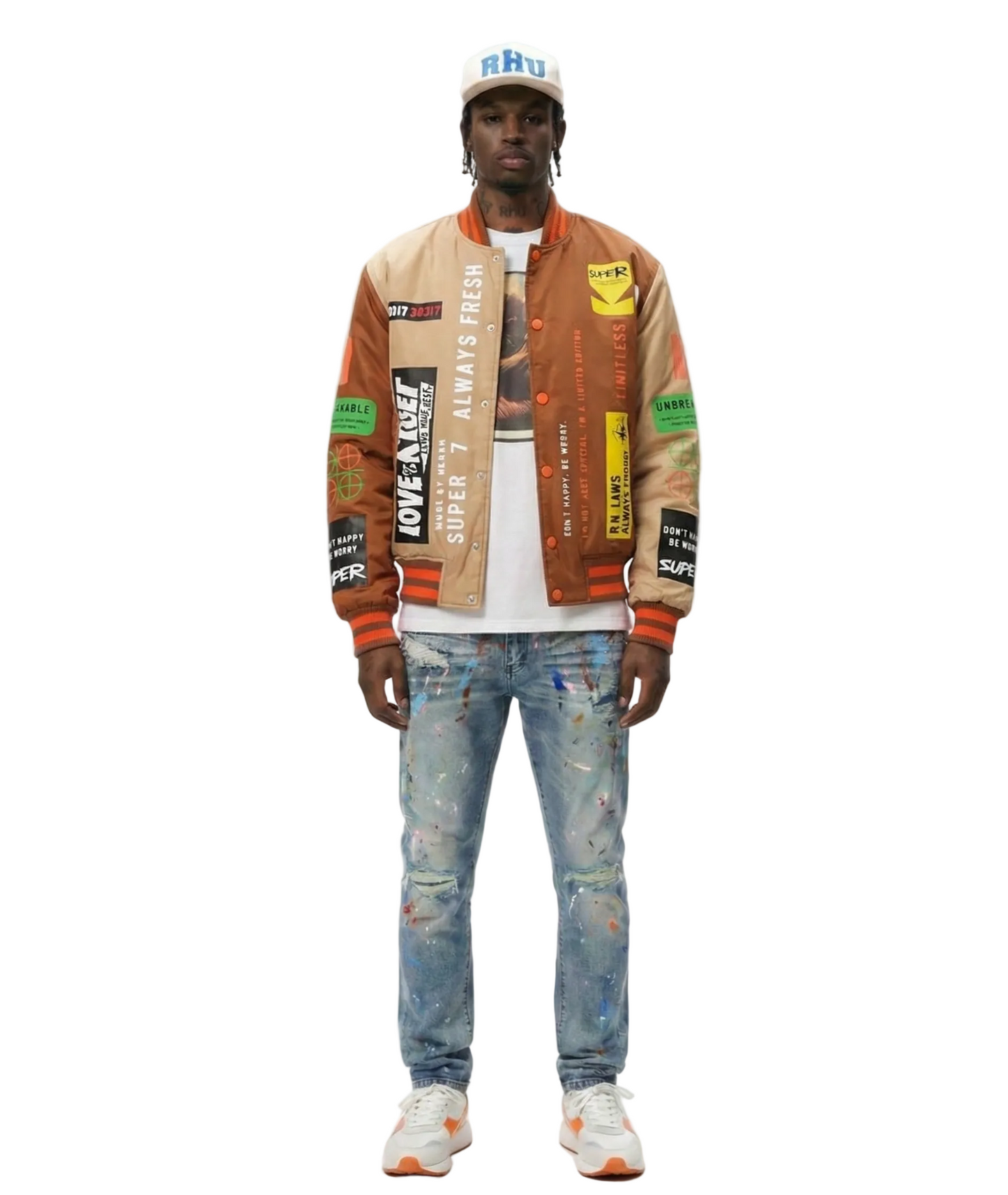 CHLORIS Padded Nylon Bomber Jacket