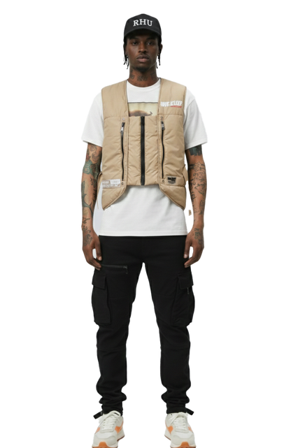 KIEL Men's premium cire padded vest with functional tape and multi pocket