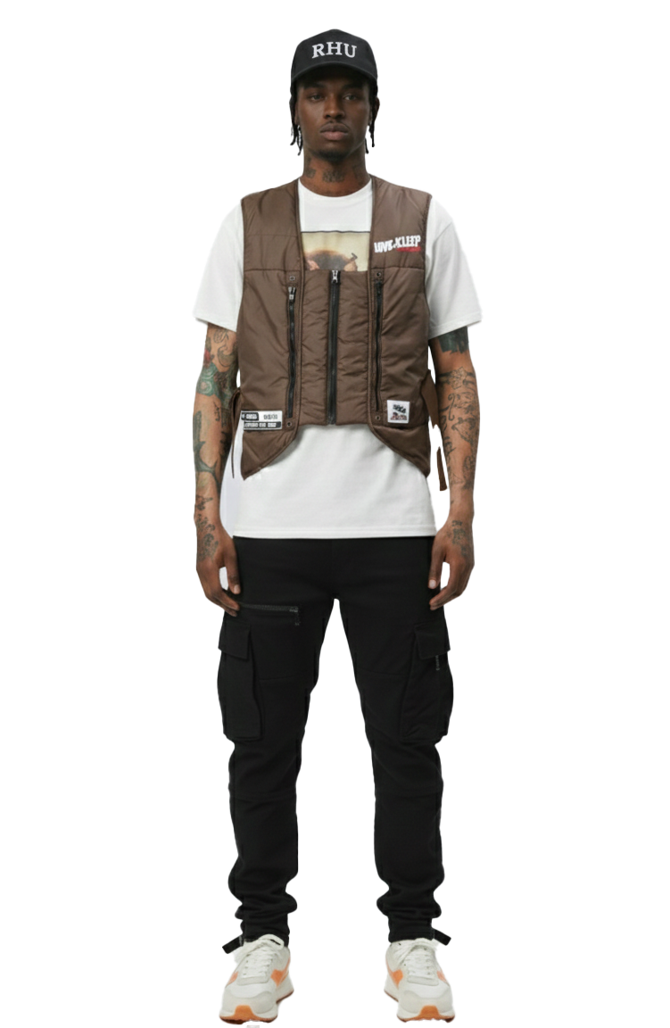 HAZEL Men's premium cire padded vest with functional tape and multi pocket