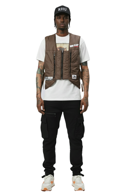 HAZEL Men's premium cire padded vest with functional tape and multi pocket