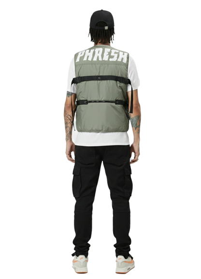 LAUREL Men's premium cire padded vest with functional tape and multi pocket