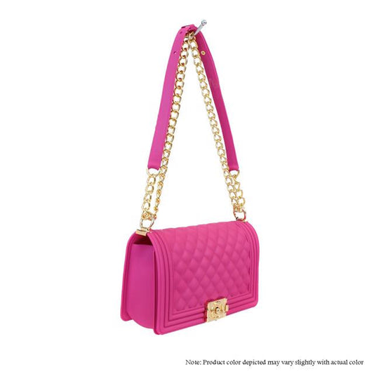 Jelly {Silicone} Shoulder Bag - Fuchsia