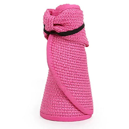 女士夏季遮陽帽 - 時尚防紫外線，適合戶外徒步，可折疊，寬簷沙灘草帽