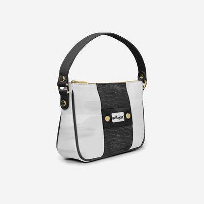 Handbag BYMANYC ® New York – Couture Vegan Vertical Band in Midnight Gold