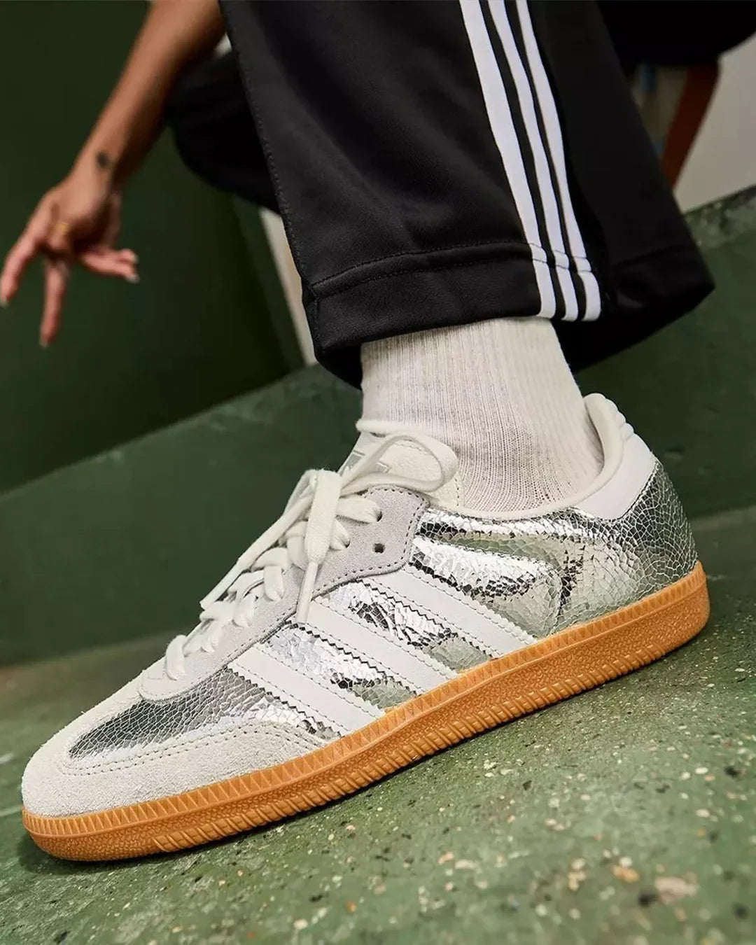 Adidas Women's Samba Cracked Silver