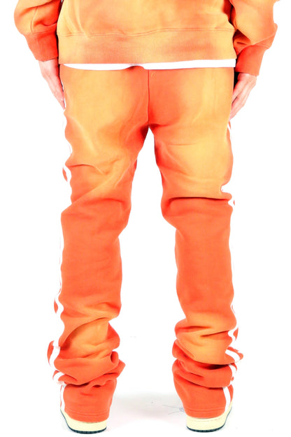 MARMA Heavy weight brushed vintage washing skinny flare stacked pants