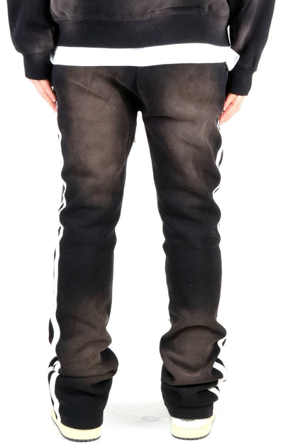 PEBBLE Heavy weight brushed vintage washingskinny flare stacked pants