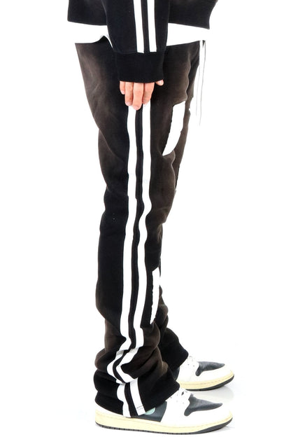 PEBBLE Heavy weight brushed vintage washingskinny flare stacked pants