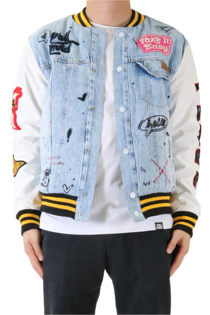 NEW NILA Padded Washing Denim Bomber Jacket