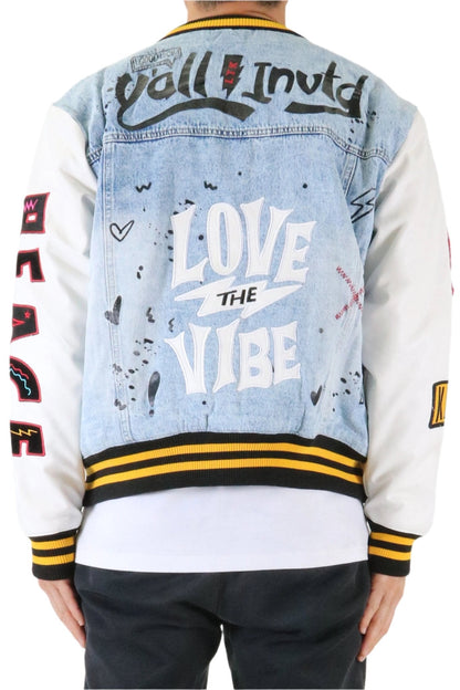 NEW NILA Padded Washing Denim Bomber Jacket