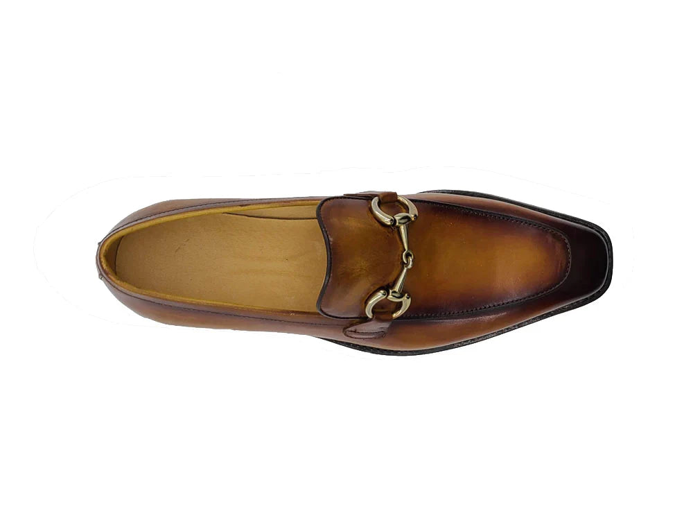 Burnished Calfskin bit loafer