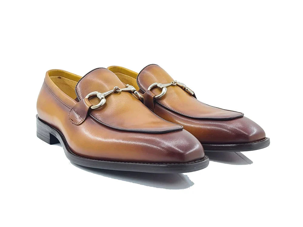 Burnished Calfskin bit loafer