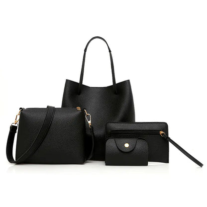 Fashionable 4-Piece Bucket Tote Bag Set (New Arrival)