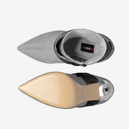 Limited Edition Vegan Stiletto Boots BYMANYC® New York Futurista Onyx