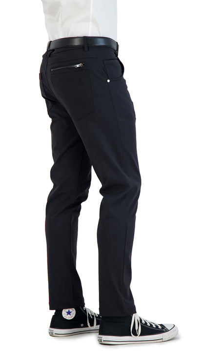 NEW & UPDATED Super - Stretch Men's Chinos //Casual// Black - Performance Collection