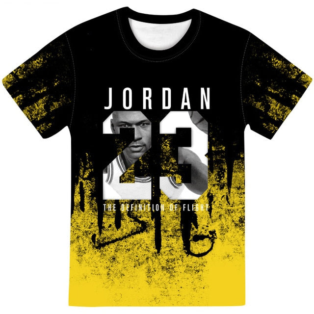 Jordan 23 3D T Shirts Camouflage O-neck Fashion Printed