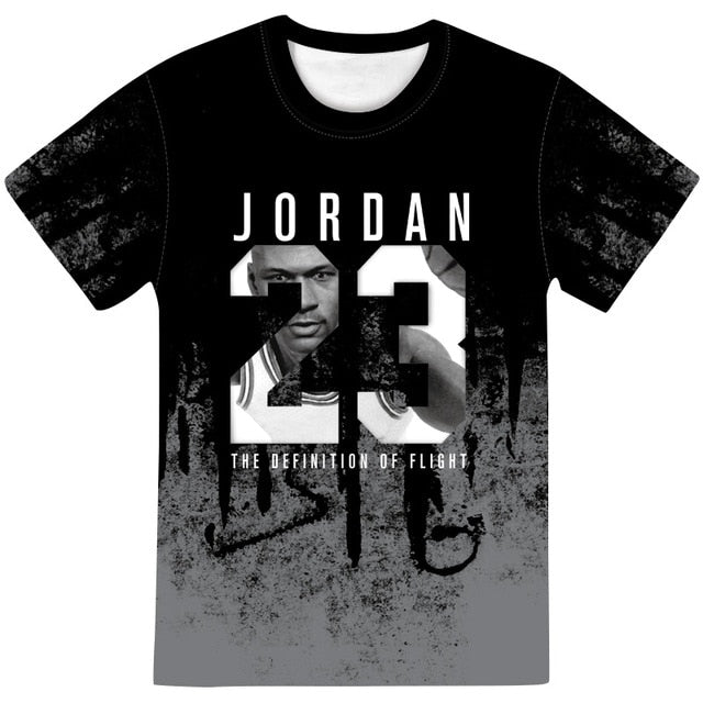 Jordan 23 3D T Shirts Camouflage O-neck Fashion Printed