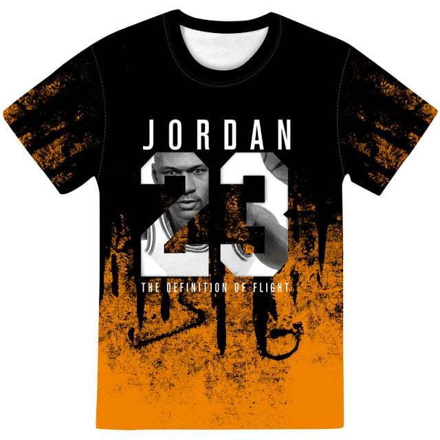 Jordan 23 3D T Shirts Camouflage O-neck Fashion Printed
