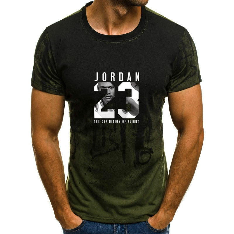 Jordan 23 3D T Shirts Camouflage O-neck Fashion Printed