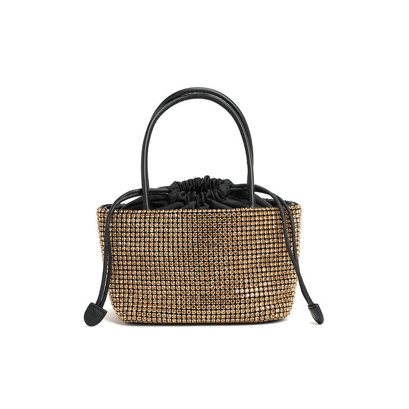 Bolso de mujer, bolso de invierno de alta calidad, bolso de mano con cadena y diamantes incrustados, bolso cruzado. 