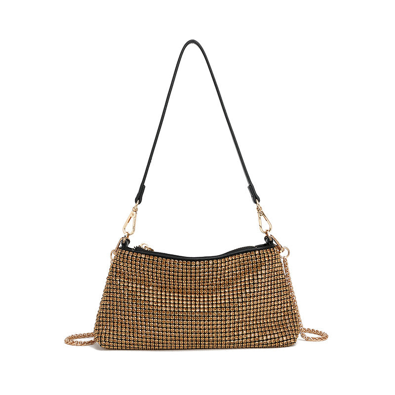 Bolso de mujer con diamantes de imitación, bolso de cena con diamantes, bolso de mano con incrustaciones de diamantes, bolso cruzado de un solo hombro de alta calidad. 