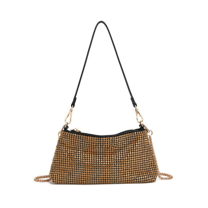 Bolso de mujer con diamantes de imitación, bolso de cena con diamantes, bolso de mano con incrustaciones de diamantes, bolso cruzado de un solo hombro de alta calidad. 