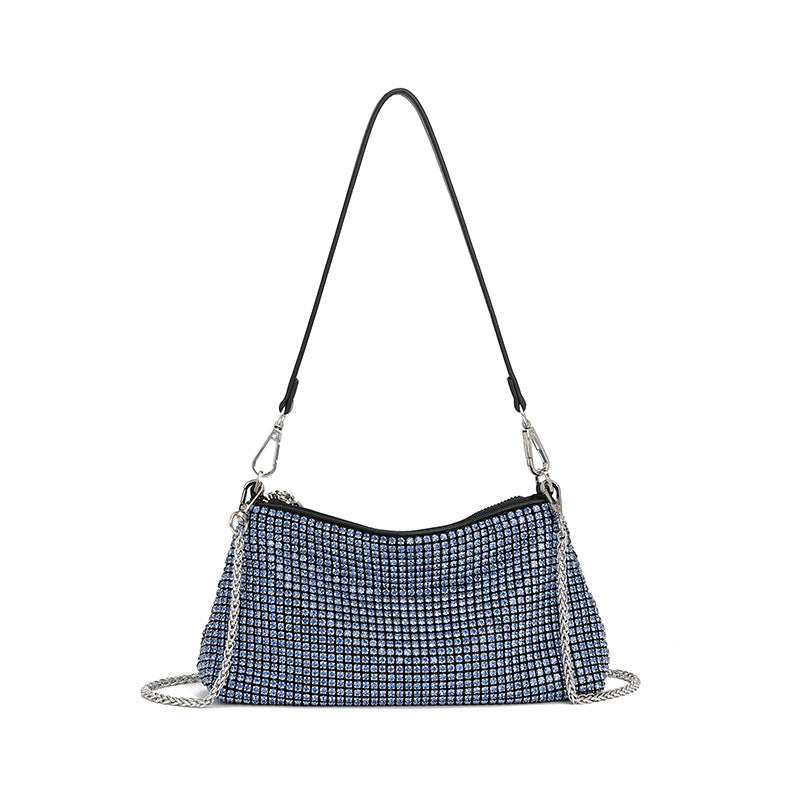 Bolso de mujer con diamantes de imitación, bolso de cena con diamantes, bolso de mano con incrustaciones de diamantes, bolso cruzado de un solo hombro de alta calidad. 